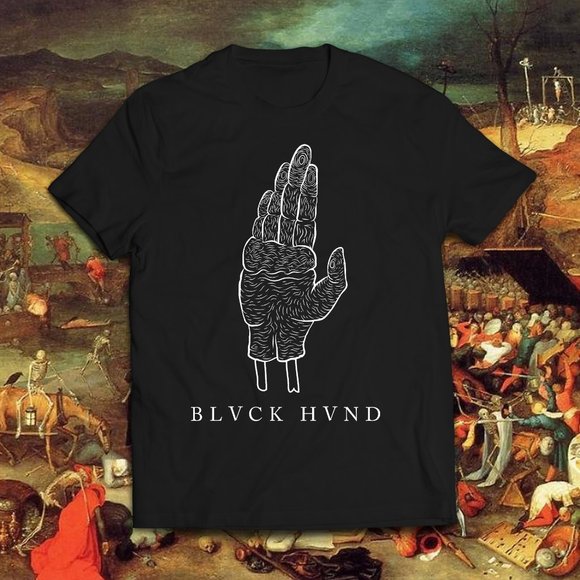 Gildan Other - Black Hand Black Vintage Painting Tee